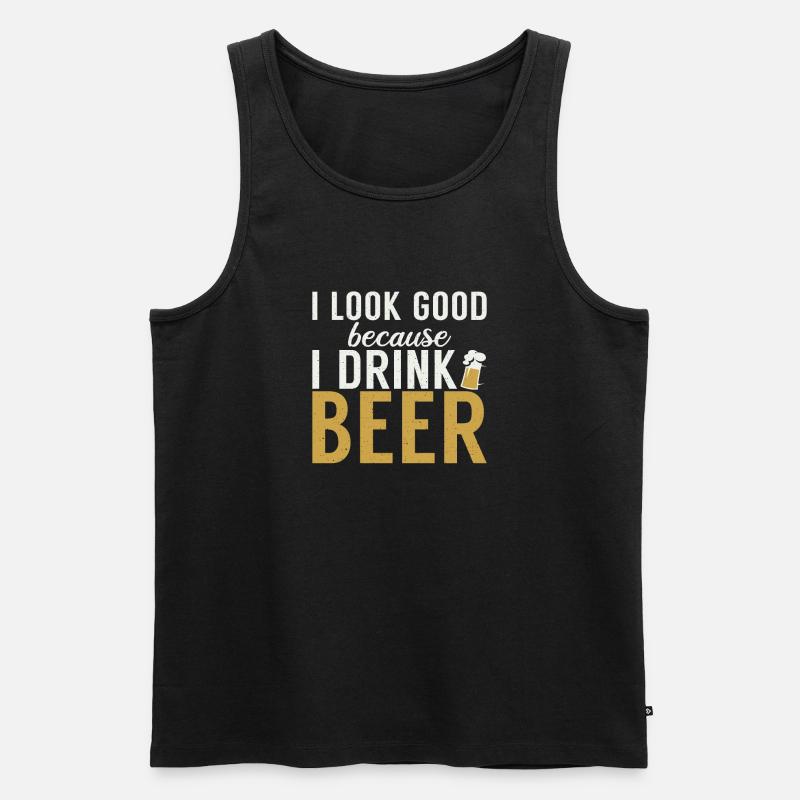 Biertrinker Bier Geschenke - Männer Premium Bio Tank Top - Schwarz