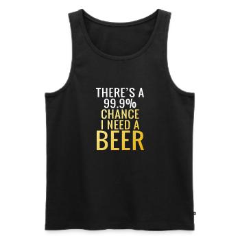 Beer Drinker Beer Gifts - Men's Premium Organic Tank Top - black - Front - AI Model Male 178 light (178cm)