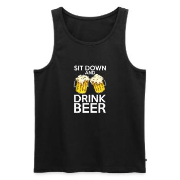 Beer Drinker Beer Gifts - Men's Premium Organic Tank Top - black - Front - AI Model Male 178 light (178cm)