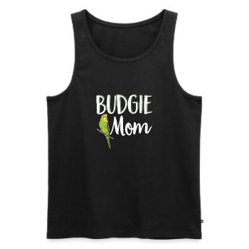 Budgerigar Parakeet Bird Pet Gift - Men's Premium Organic Tank Top - black - Front - AI Model Male 178 light (178cm)