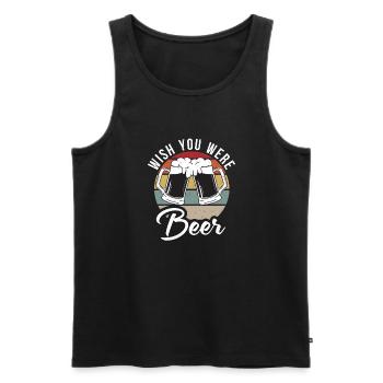Cadeaux de bière Buveur de bière - Débardeur bio Premium Homme - noir - Devant - Michal (187cm)