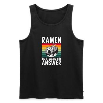 Ramen Liebhaber - Männer Premium Bio Tank Top - Schwarz - Vorne - Michal (187cm)