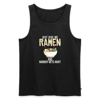 Ramen Lover - Men's Premium Organic Tank Top - black - Front - Michal (187cm)