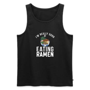 Ramen Lover - Men's Premium Organic Tank Top - black - Front - Michal (187cm)