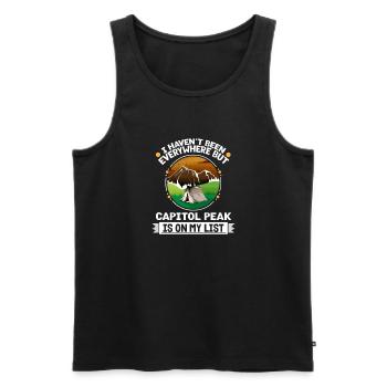 Capitol Peak Is On My List Hiking Camping Hiker - Männer Premium Bio Tank Top - Schwarz - Vorne - Michal (187cm)
