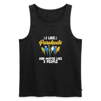 Wellensittich Sittich Vogel Haustier Geschenk - Männer Premium Bio Tank Top - Schwarz - Vorne - Michal (187cm)