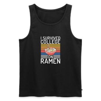 Ramen Lover - Men's Premium Organic Tank Top - black - Front - Michal (187cm)