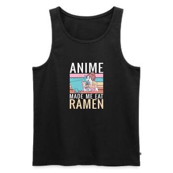 Ramen Lover - Men's Premium Organic Tank Top - black - Front - Michal (187cm)
