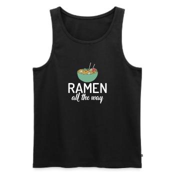 Ramen Liebhaber - Männer Premium Bio Tank Top - Schwarz - Vorne - Michal (187cm)