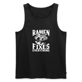 Ramen Liebhaber - Männer Premium Bio Tank Top - Schwarz - Vorne - Michal (187cm)
