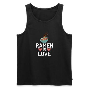 Ramen Lover - Men's Premium Organic Tank Top - black - Front - Michal (187cm)