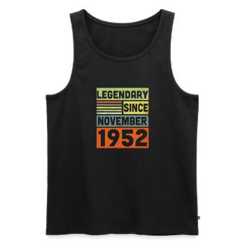 Legendary Since November 1952 70. Geburtstag - Männer Premium Bio Tank Top - Schwarz - Vorne - Michal (187cm)
