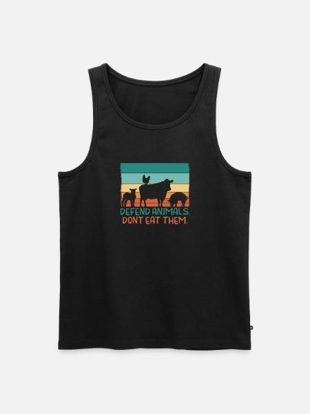 Veggie Lover Vegan Gift - Men's Premium Organic Tank Top - black