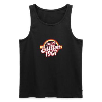 Limited Edition 1967 Vintage - Men's Premium Organic Tank Top - black - Front - AI Model Male 178 light (178cm)
