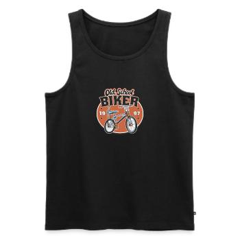 Old School Biker 1997. 26. Geburtstag - Männer Premium Bio Tank Top - Schwarz - Vorne - Michal (187cm)