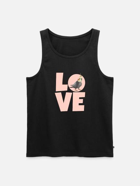 cockatiel cockatoo parrot bird gift - Men's Premium Organic Tank Top - black