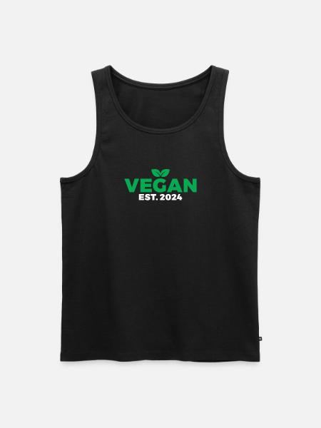 Veggie Lover Vegan Gift - Men's Premium Organic Tank Top - black
