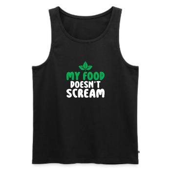Veggie Lover Vegan Gift - Men's Premium Organic Tank Top - black - Front - Michal (187cm)