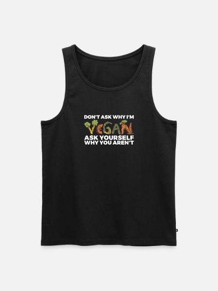 Veggie Lover Vegan Gift - Men's Premium Organic Tank Top - black