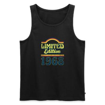 Edition Limitée 1968 Millésime - Débardeur bio Premium Homme - noir - Devant - Michal (187cm)