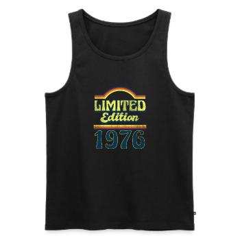 Edition Limitée 1976 Millésime - Débardeur bio Premium Homme - noir - Devant - Michal (187cm)