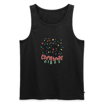 Weihnachtsnacht Winter Girlande Fest Party - Männer Premium Bio Tank Top - Schwarz - Vorne - AI Model Male 178 light (178cm)