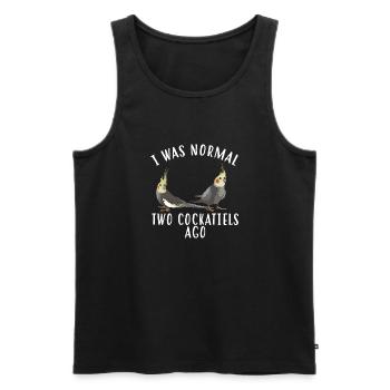 Cockatiel Cockatiel Cockatoo Perroquet Oiseau Cadeau - Débardeur bio Premium Homme - noir - Devant - Michal (187cm)