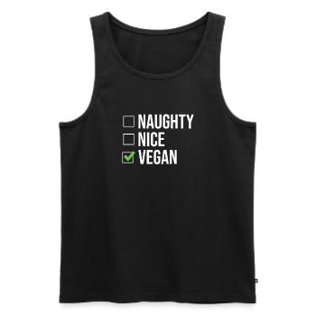 Veggie Lover Vegan Gift - Men's Premium Organic Tank Top - black - Front - Michal (187cm)