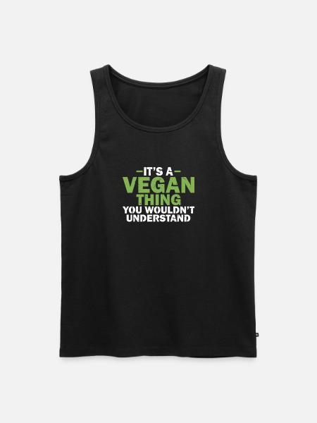 Veggie Lover Vegan Gift - Men's Premium Organic Tank Top - black