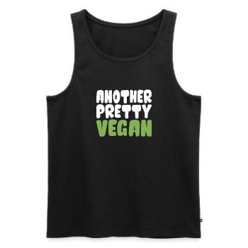 Veggie Lover Vegan Gift - Men's Premium Organic Tank Top - black - Front - Michal (187cm)