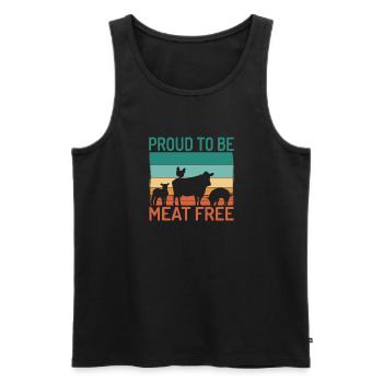 Veggie Lover Vegan Gift - Men's Premium Organic Tank Top - black - Front - Michal (187cm)