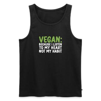 Veggie Lover Vegan Gift - Men's Premium Organic Tank Top - black - Front - Michal (187cm)