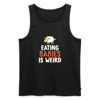Veggie Lover Vegan Gift - Men's Premium Organic Tank Top - black - Front - Michal (187cm)