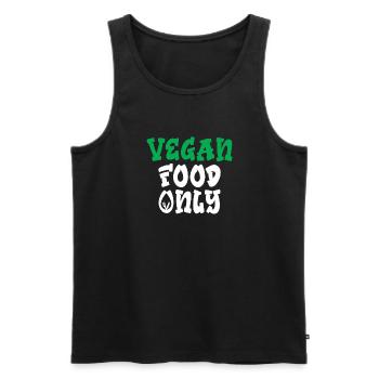 Veggie Lover Vegan Gift - Men's Premium Organic Tank Top - black - Front - Michal (187cm)