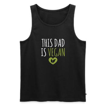 Veggie Lover Vegan Gift - Men's Premium Organic Tank Top - black - Front - Michal (187cm)