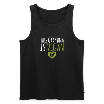 Veggie Lover Vegan Gift - Men's Premium Organic Tank Top - black - Front - Michal (187cm)