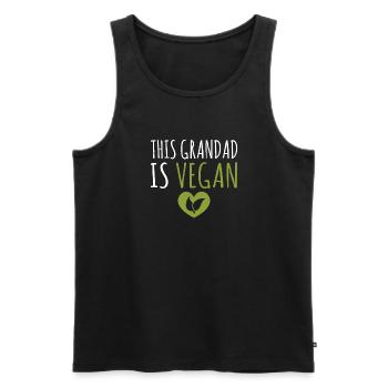 Veggie Lover Vegan Gift - Men's Premium Organic Tank Top - black - Front - Michal (187cm)