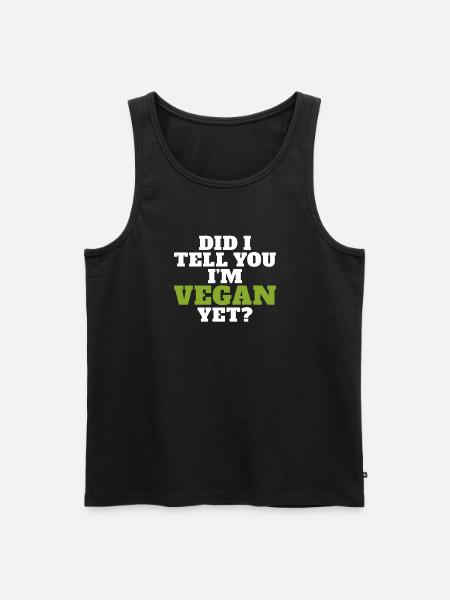 Veggie Lover Vegan Gift - Men's Premium Organic Tank Top - black