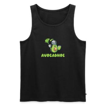 Veggie Lover Vegan Gift - Men's Premium Organic Tank Top - black - Front - Michal (187cm)