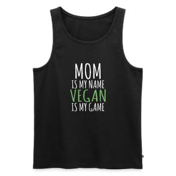 Veggie Lover Vegan Gift - Men's Premium Organic Tank Top - black - Front - Michal (187cm)