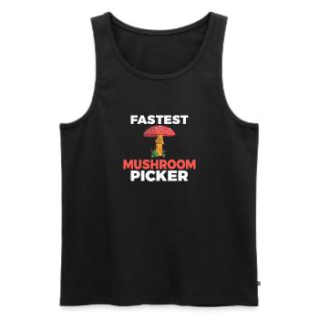 Fungi Hunter Mushroom Hunter Cadeaux - Débardeur bio Premium Homme - noir - Devant - Michal (187cm)