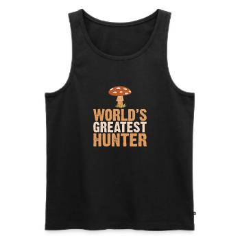Fungi Hunter Mushroom Hunter Cadeaux - Débardeur bio Premium Homme - noir - Devant - Michal (187cm)