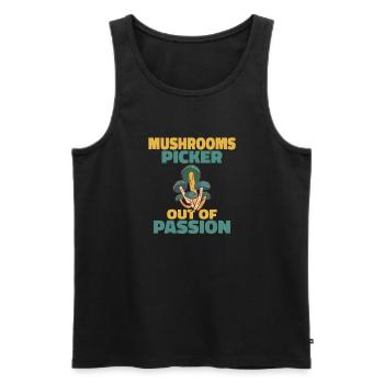 Fungi Hunter Mushroom Hunter Cadeaux - Débardeur bio Premium Homme - noir - Devant - Michal (187cm)