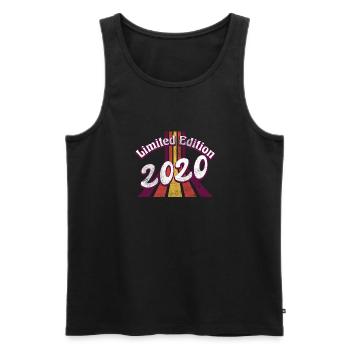 Limited Edition 2020 Vintage - Männer Premium Bio Tank Top - Schwarz - Vorne - Michal (187cm)
