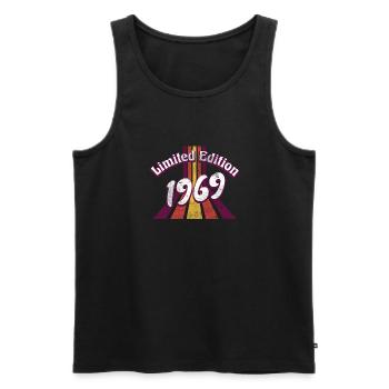 Edition Limitée 1969 Millésime - Débardeur bio Premium Homme - noir - Devant - Michal (187cm)