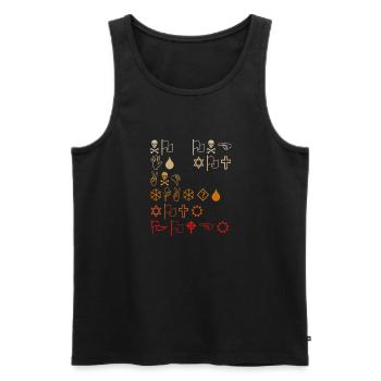 No One Is You And Thats Your Power SYMBOL LANGUAGE - Men's Premium Organic Tank Top - black - Front - Michal (187cm)