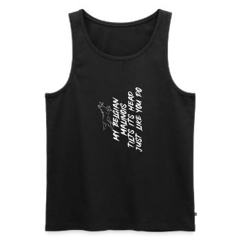 Malinois Belgian Shepherd Mechelaar Dog - Men's Premium Organic Tank Top - black - Front - AI Model Male 178 light (178cm)