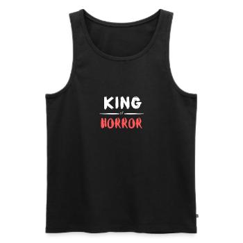 Funny Horror Movie Fan Halloween King Of Horror - Men's Premium Organic Tank Top - black - Front - AI Model Male 178 light (178cm)