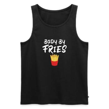 French Fries Lover Fast Food Gifts - Men's Premium Organic Tank Top - black - Front - Michal (187cm)