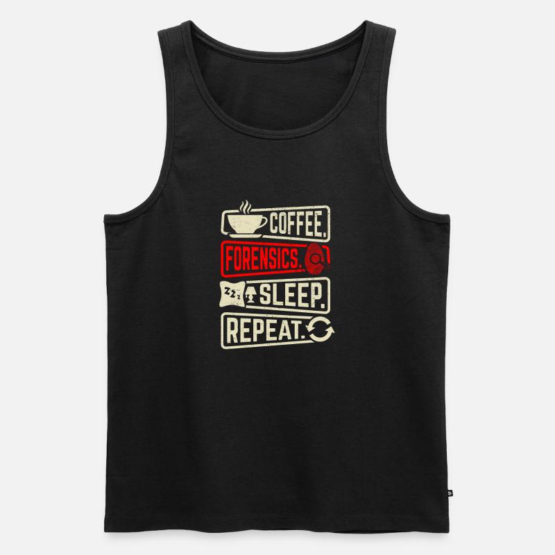 Spurensicherung - Kripo Polizei Kriminaltechnik - Männer Premium Bio Tank Top - Schwarz